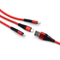 Venta caliente Nylon Trenzado 1.2m Cable de carga USB 3 en 1 Multiuso para iPhone Micro USB Tipo C Cable de datos