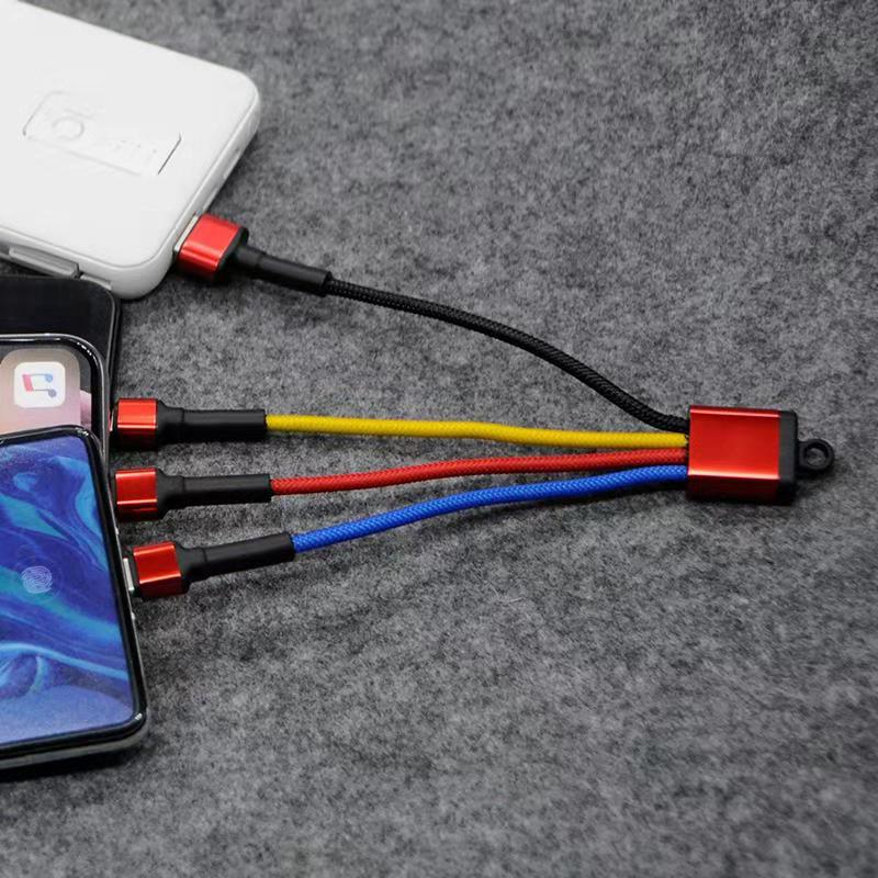 Cable de carga USB funcional 3 en 1 Cable de datos Accesorios para teléfonos celulares para Lightning Micro USB Type-C