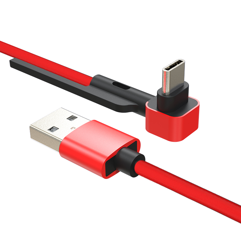 Suministro directo de fábrica Codo Tipo-C Sincronización de carga Cable USB Cargador Cable de datos USB Accesorios para teléfonos celulares Adecuado para cargar durante el tiempo de juego