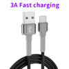 Cable OEM/ODM USB Tipo C 3A Carga rápida USB Tipo C Cable rápido 3.0 para Samsung Phone Cargador Cable