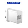 Fábrica Venta directa US US UE UK Plug Cargador rápido 12W Teléfono celular Dual Puerto USB Wall Charger