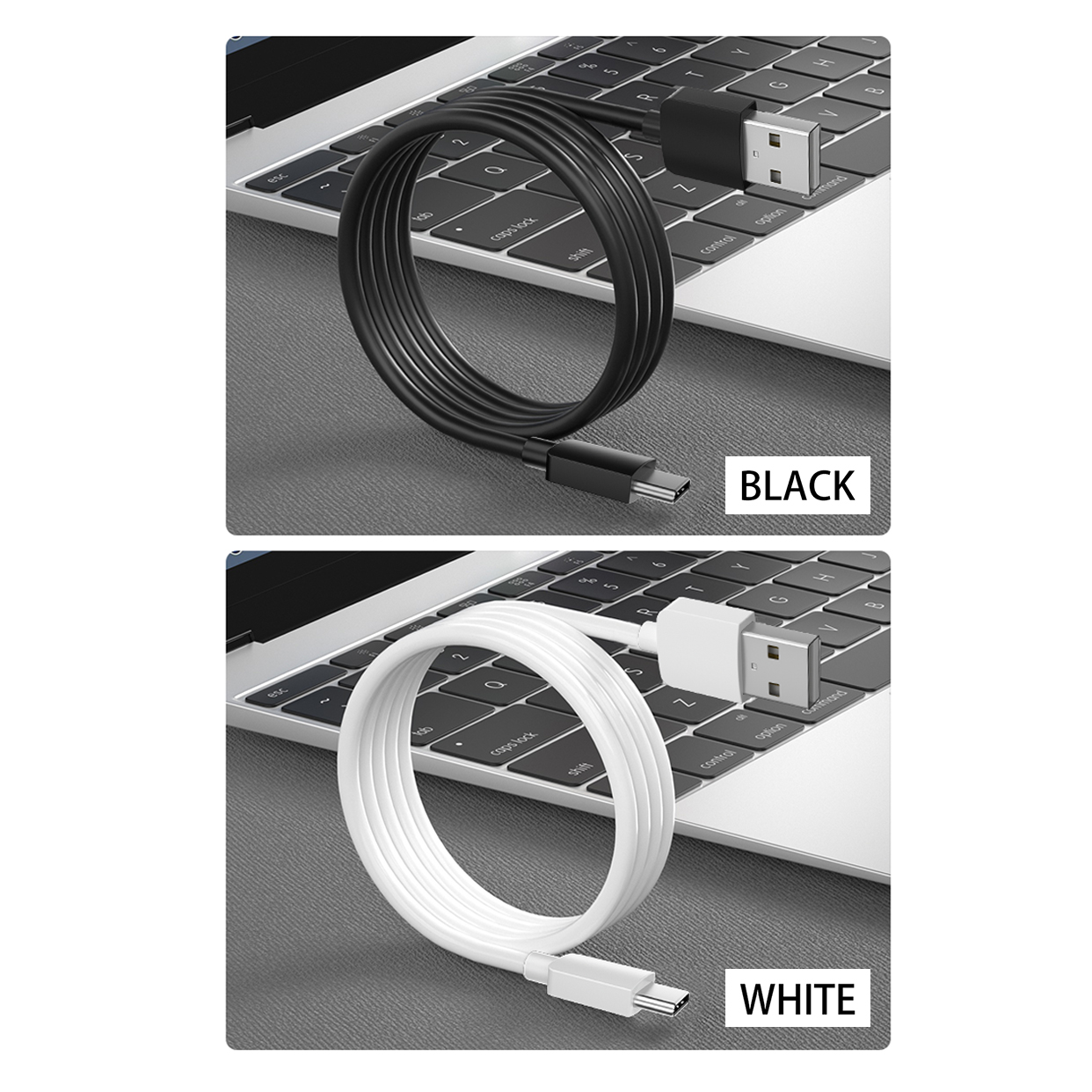 Bulla al por mayor White White PVC 1M 2M 3M Micro USB Cargador de datos Cable de datos duradero